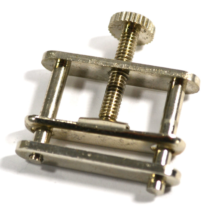 Eisco Labs Large (1 5/16") Nickel Plated Brass Tube Clamp, Hoffman Style - Closed