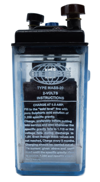 Battery Lead Accumulator, 2 V 20 Ah, with Fitted, Removable Handle - Eisco Labs