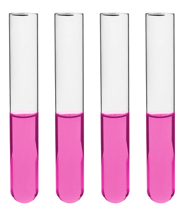 48PK Test Tubes, 15mL, 16x125mm - Rimless - Light Wall, 1.2mm Thick - Borosilicate 3.3 Glass