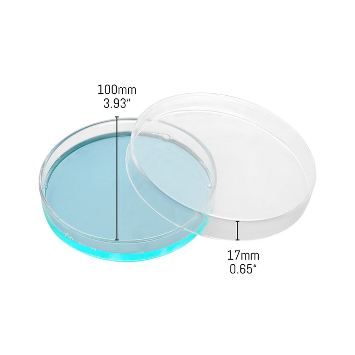Petri Dish, 3.93" (100mm) - Beaded Edges - Easy to Sterilize for Repeated Use - Borosilicate Glass - Eisco Labs