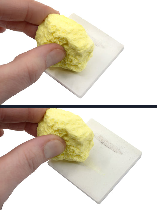 Streak Plate - For Testing Rocks & Specimens - Off-White Unglazed Porcelain - Single Plate - Eisco Labs