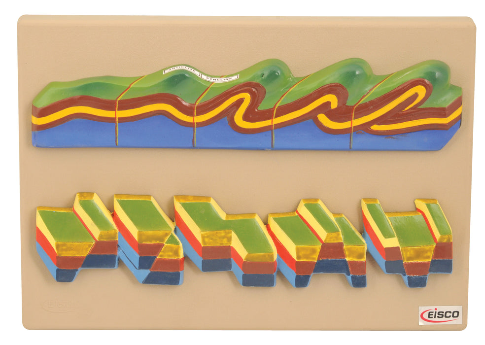 Fold and Fault Model - Geology Tectonics Study Model - Eisco Labs