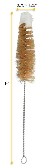 Tapered Bristle Brush with Cotton Yarn Tip, 0.75-1.25" Diameter