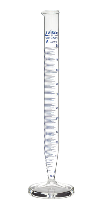 Crow Receiver, 50mL - Class A - Round Base - Blue Graduations