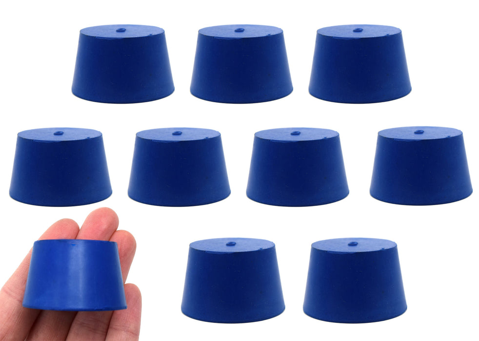 10PK Neoprene Stoppers, Solid - ASTM - Size: #8 - 33mm Bottom, 41mm Top, 25mm Length