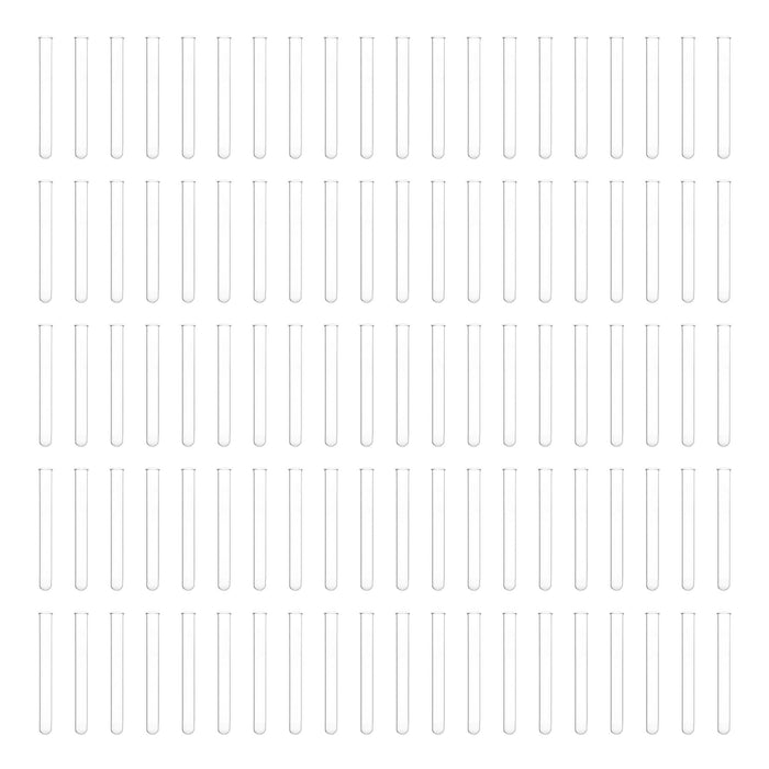 Eisco Labs 8mL Heavy Wall Test Tubes with Beaded Rim - Pack of 100 - Borosilicate Glass, Durable Lab Glassware for Scientific Research and Experiments