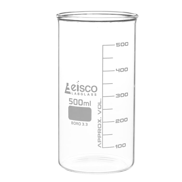 1000ml Beaker Eisco Tall Form Beaker - 1000mL (No Spout) Borosilicate Glass