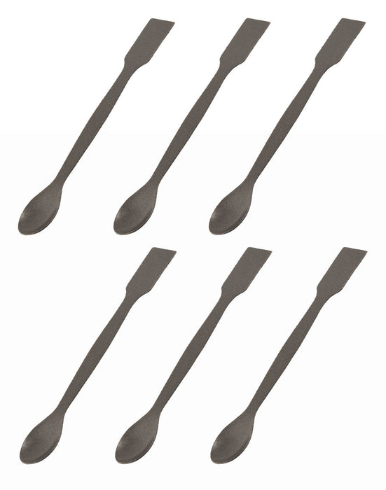 6PK Scoops with Spatula, 5.9" - Teflon Coated Stainless Steel