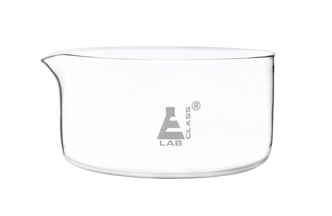 Crystallizing Dish, 1000ml - Flat Bottom - Borosilicate Glass - Eisco Labs