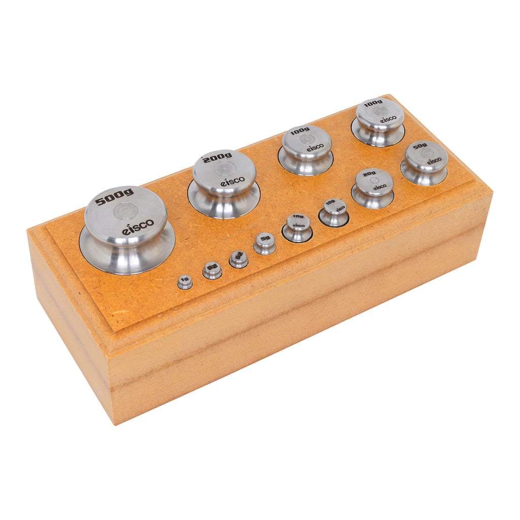 Balance Weight Set- Stainless Steel in Wooden Storage Block - Euro