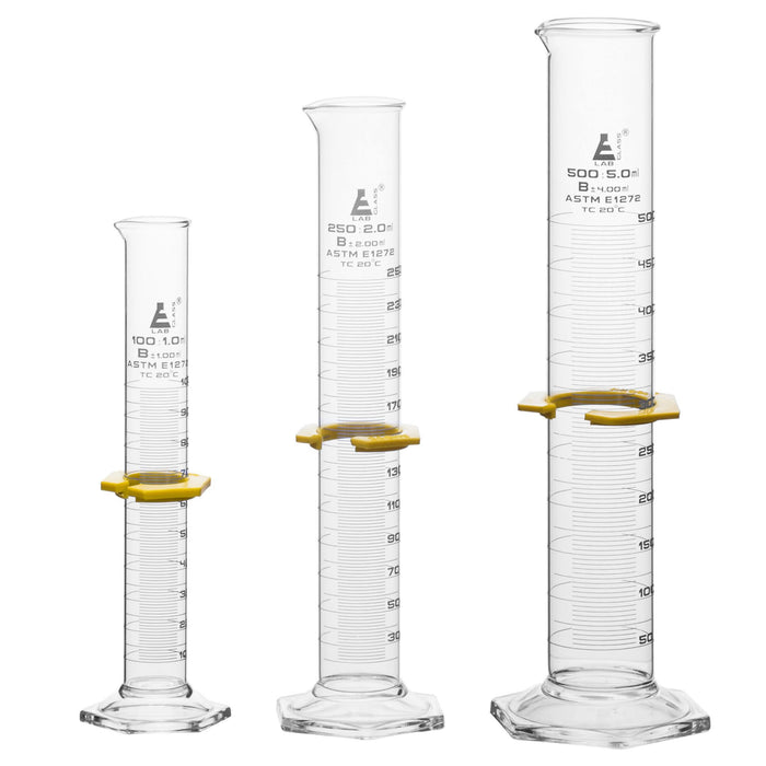 Eisco Labs - 42 Piece Lab Glass Starter Set - Borosilicate Glass Beakers, Reagent Bottles, Graduated Cylinders, Conical Flasks - Autoclavable, Reusable Labware for Science Labs and Educational Use