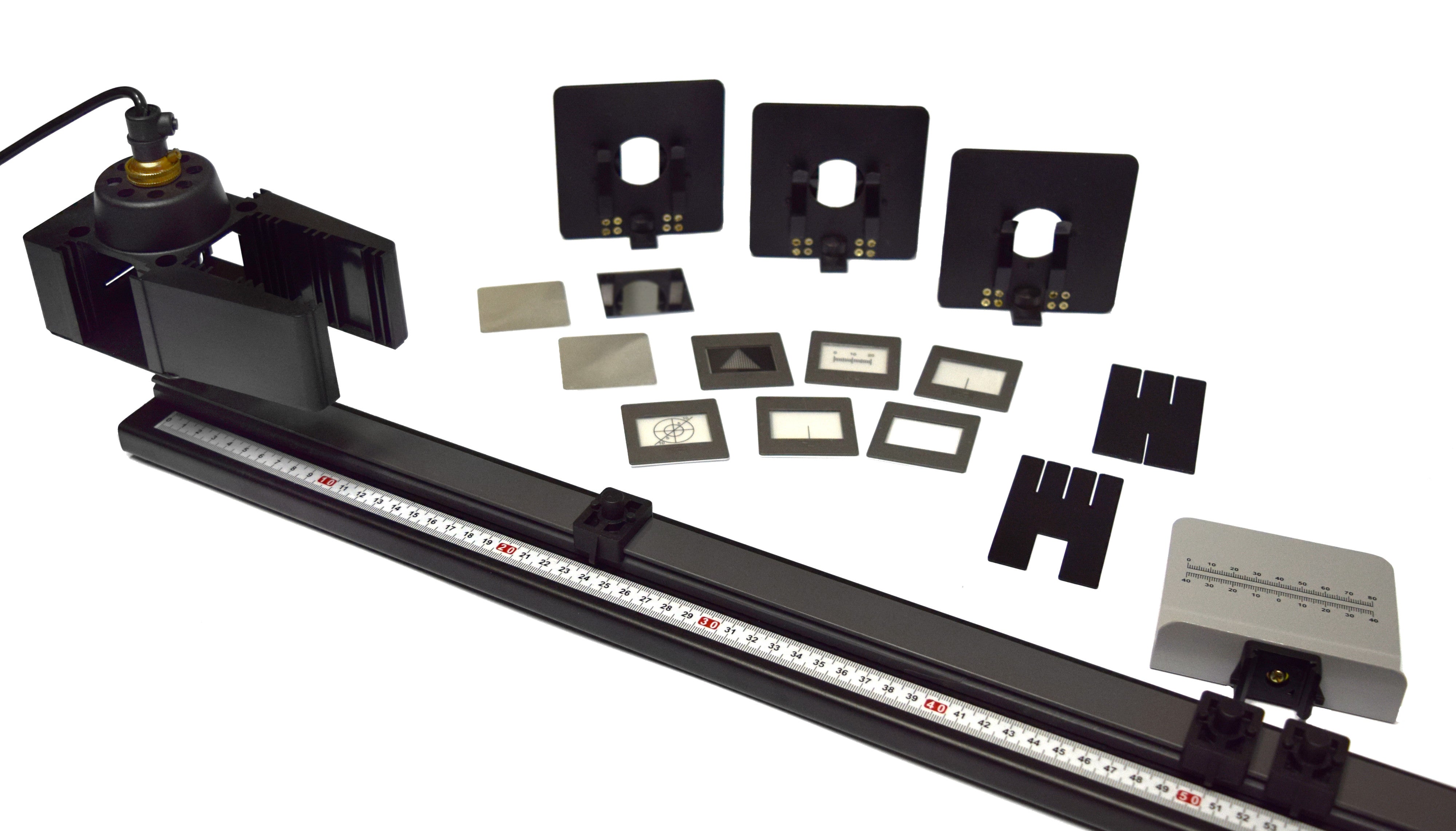Optical Bench Set, for Introductory Optics Experiments - Includes Lamp ...