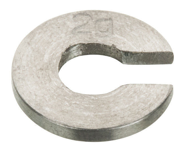 Eisco Labs - Spare 2g Slotted Mass – Stainless Steel, Precision Weight with 1.5cm Outer Diameter, Slotted Design for Lab & Physics Experiments, Single Pack