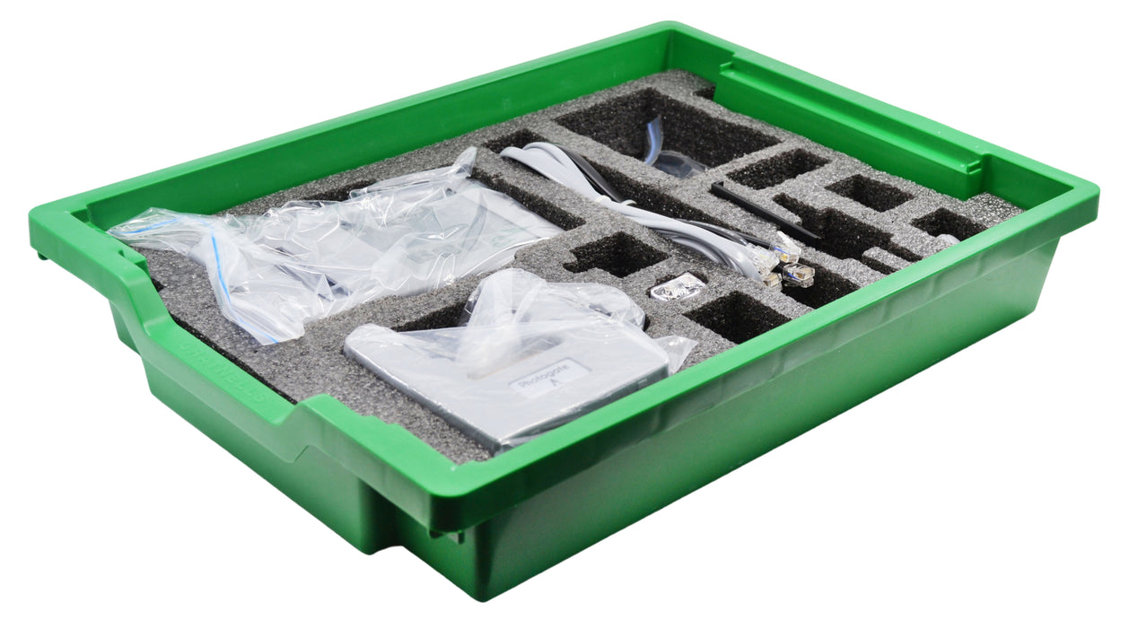 20 Piece Complete Photogate System Kit - For Use in Accurate Timing & Various Experiments - With Interrupter Plates & Activity Guide - Eisco Labs