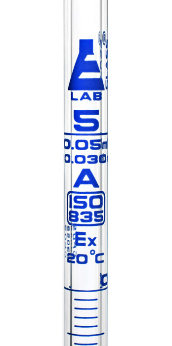 Serological Pipette, 5ml - Class A, Tolerance ±0.030ml  - Borosilicate 3.3 Glass