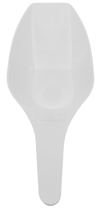6PK Scoops, 1000ml (33.8oz) - Polypropylene - Flat Bottom, Excellent for Measuring & Weighing