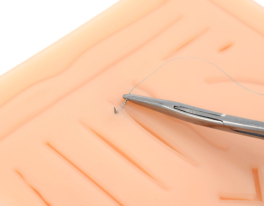 Practice Suture Kit - Premium, Life-Like Plastic Suture Pad with Common Cuts & Lacerations - Needle Holder, Forceps, Scissors, Tubing, Needles & Sutures - Made by Physicians - Eisco Labs