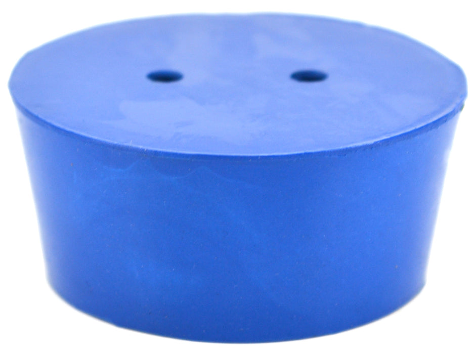 10PK Neoprene Stoppers, 2 Holes - ASTM - Size #11 - 48mm Bottom, 56mm Top, 25mm Length