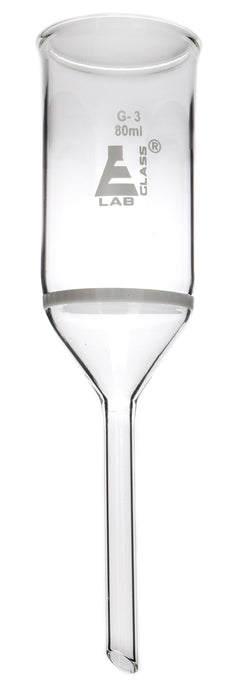 Buchner Funnel, 80ml - Sintered Disc, G-3 Porosity (40mm) - Plain Stem - Borosilicate Glass - Eisco Labs