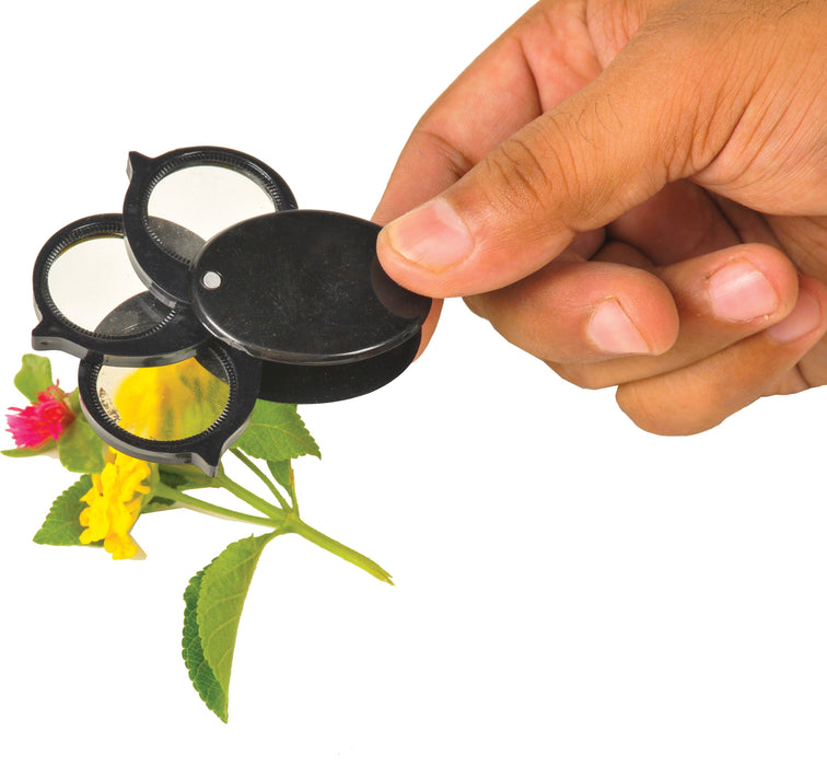 Triple Folding Magnifier - 10x Magnification - 25mm Lens - Eisco Labs