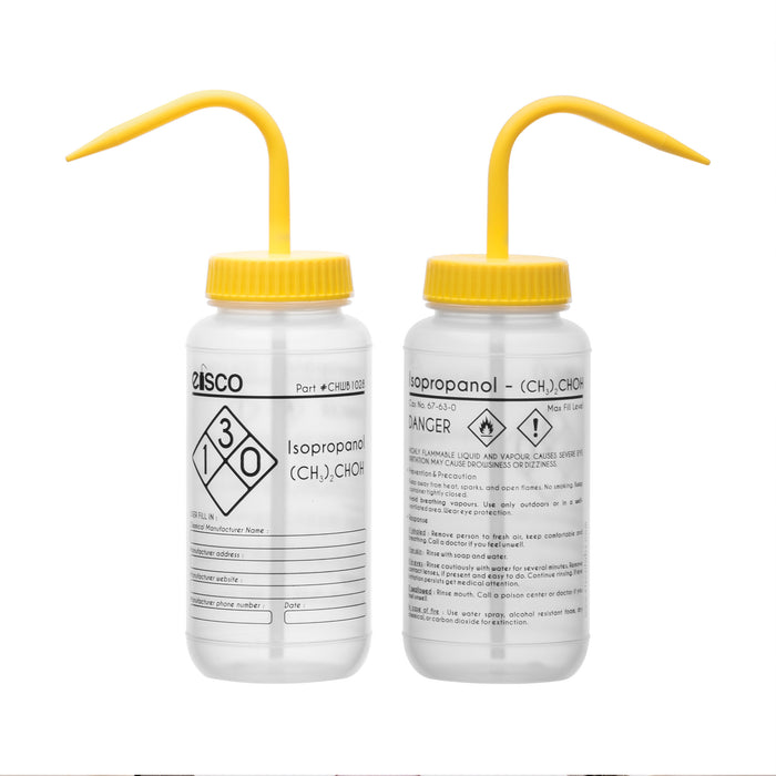 Performance Plastic Wash Bottle, Isopropanol, 500 ml - Labeled (1 Color)