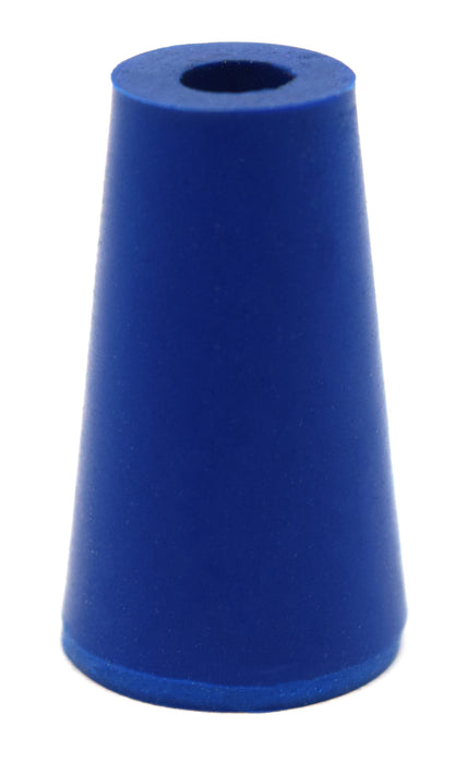 10PK Neoprene Stoppers, 1 Hole - ASTM - Size: #000 - 8.2mm Bottom, 12.7mm Top, 21mm Length