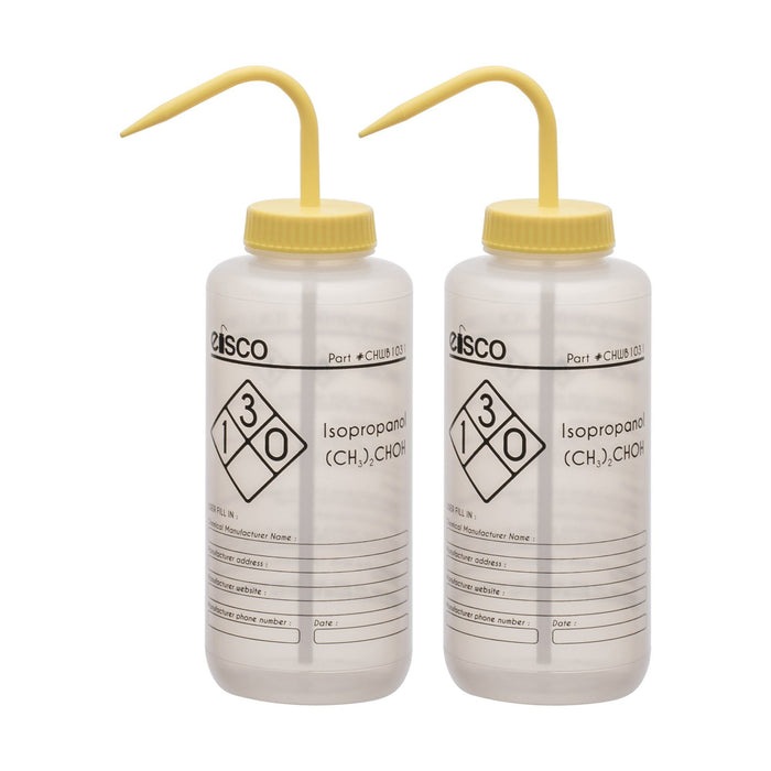 2PK Performance Plastic Wash Bottle, Isopropanol, 1000 ml - Labeled (1 Color)