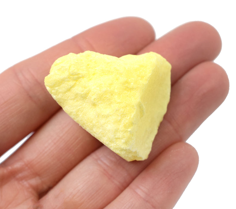 Raw Sulfur, Mineral Specimen - Approx. 1"