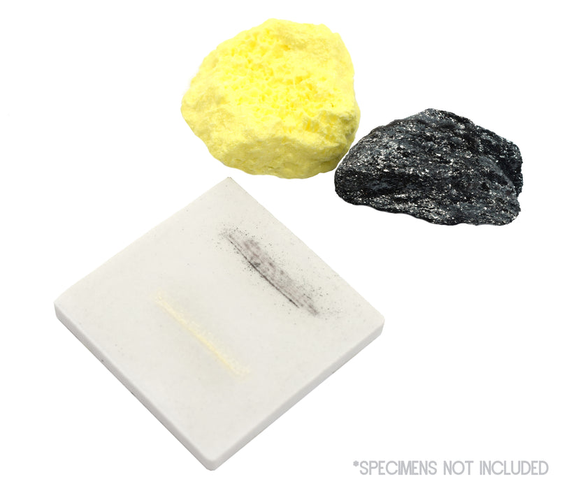 Streak Plate - For Testing Rocks & Specimens - Off-White Unglazed Porcelain - Single Plate - Eisco Labs