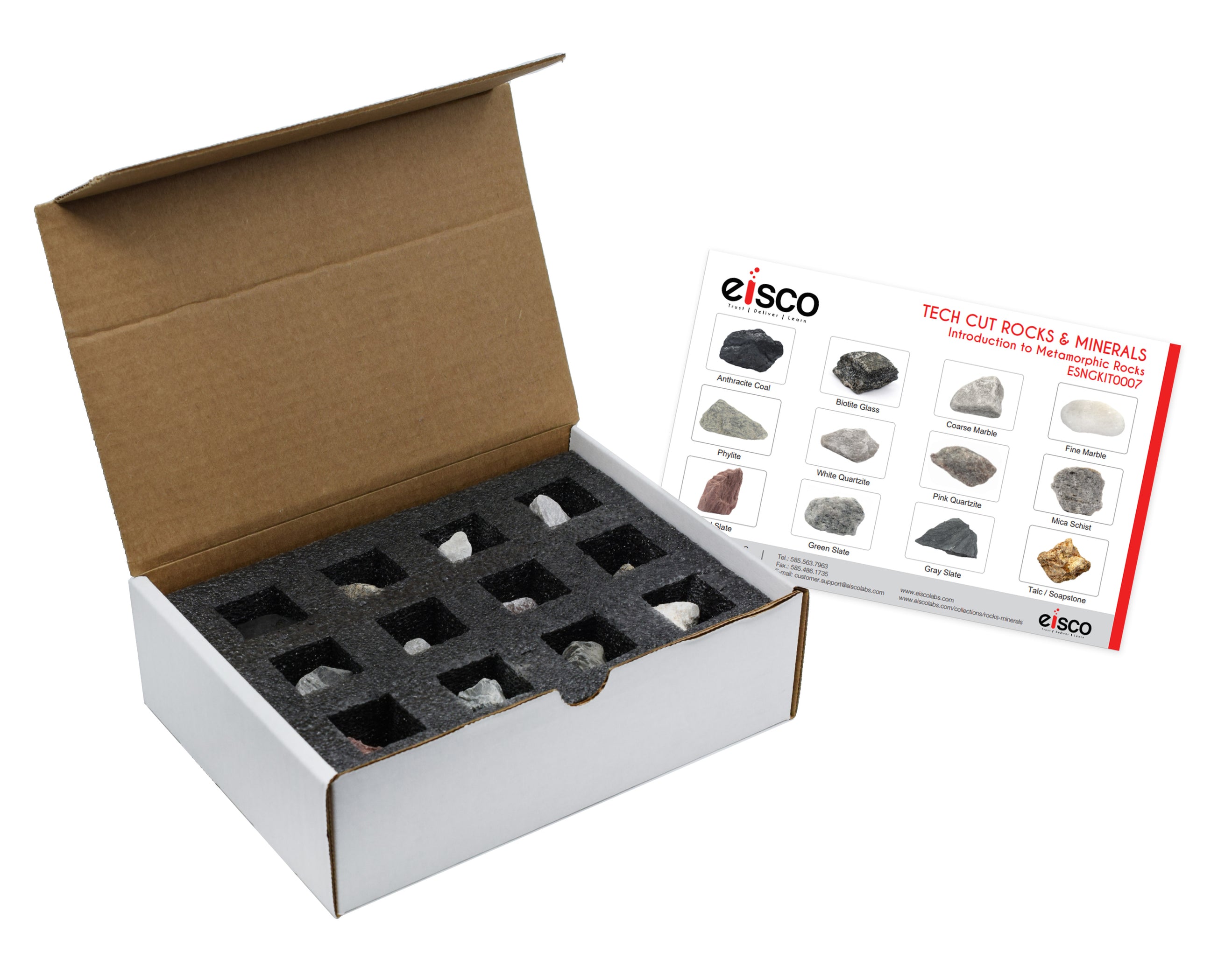 Napa Rocks Kit Introduction to Metamorphic Rocks Kit, 12 Specimens - Includes Storage ...