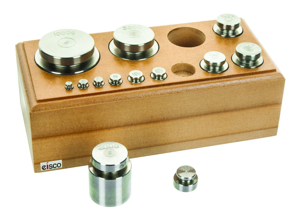 Eisco Labs Balance Weight Set - Stainless Steel, capacity 2000gm - 13 pieces