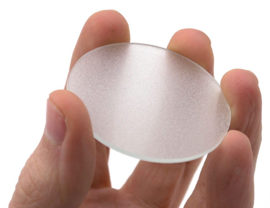 Gas Jar Cover, 2" - 1.7mm Thick - Frosted Glass, One Side Ground - Jar/Beaker Cover - Eisco Labs