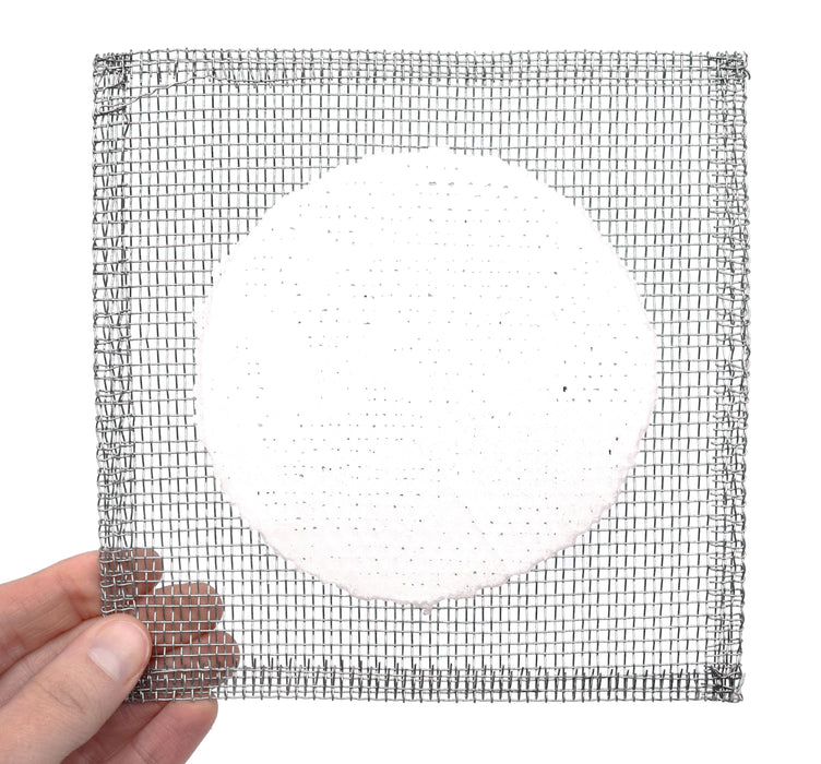Iron Wire Gauze Square, 6 Inch - With 4 Inch Ceramic Center - 100% Free of Harmful Chemicals, Asbestos Free - Eisco Labs
