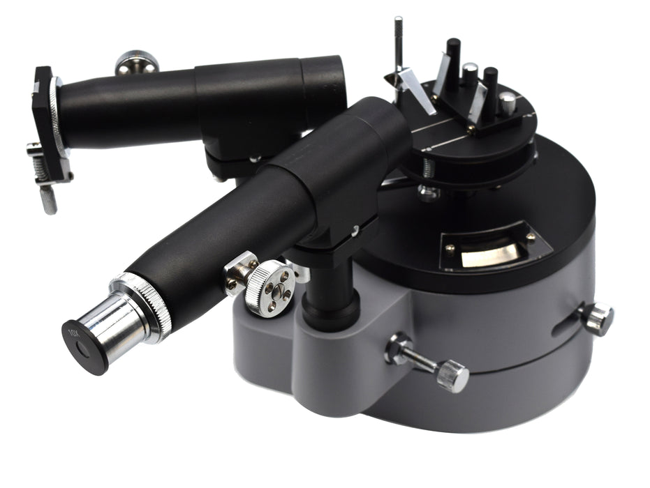 Advanced Spectrometer, Turntable - For Optical Studies and Light Physics - Includes Prism Holder, Grating Holder, Collimator, Telescope, and Wooden Storage Case - Eisco Labs