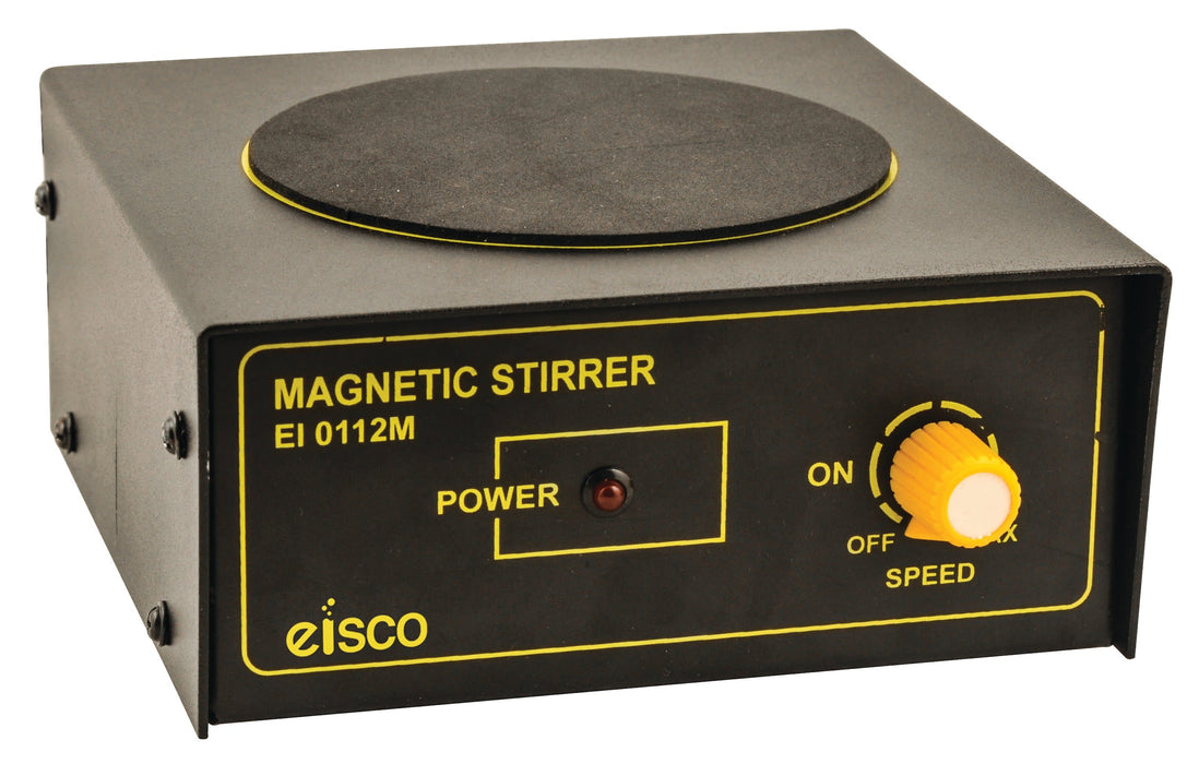 Magnetic Stirrer, 4" Round Plate, Lightweight Stirring up to 500ml, Portable and Compact Design - Eisco Labs
