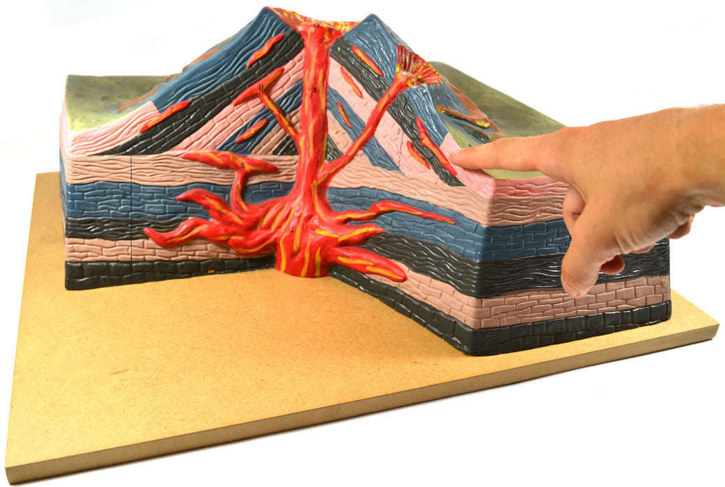 Active Volcano Model, 17 Inch - with Cut Away View - Table Top - Eisco Labs