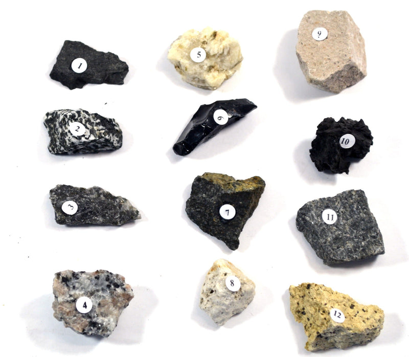 Eisco Igneous Rocks Kit - Contains 12 specimens measuring approx. 1" (3cm) (Discontinued)