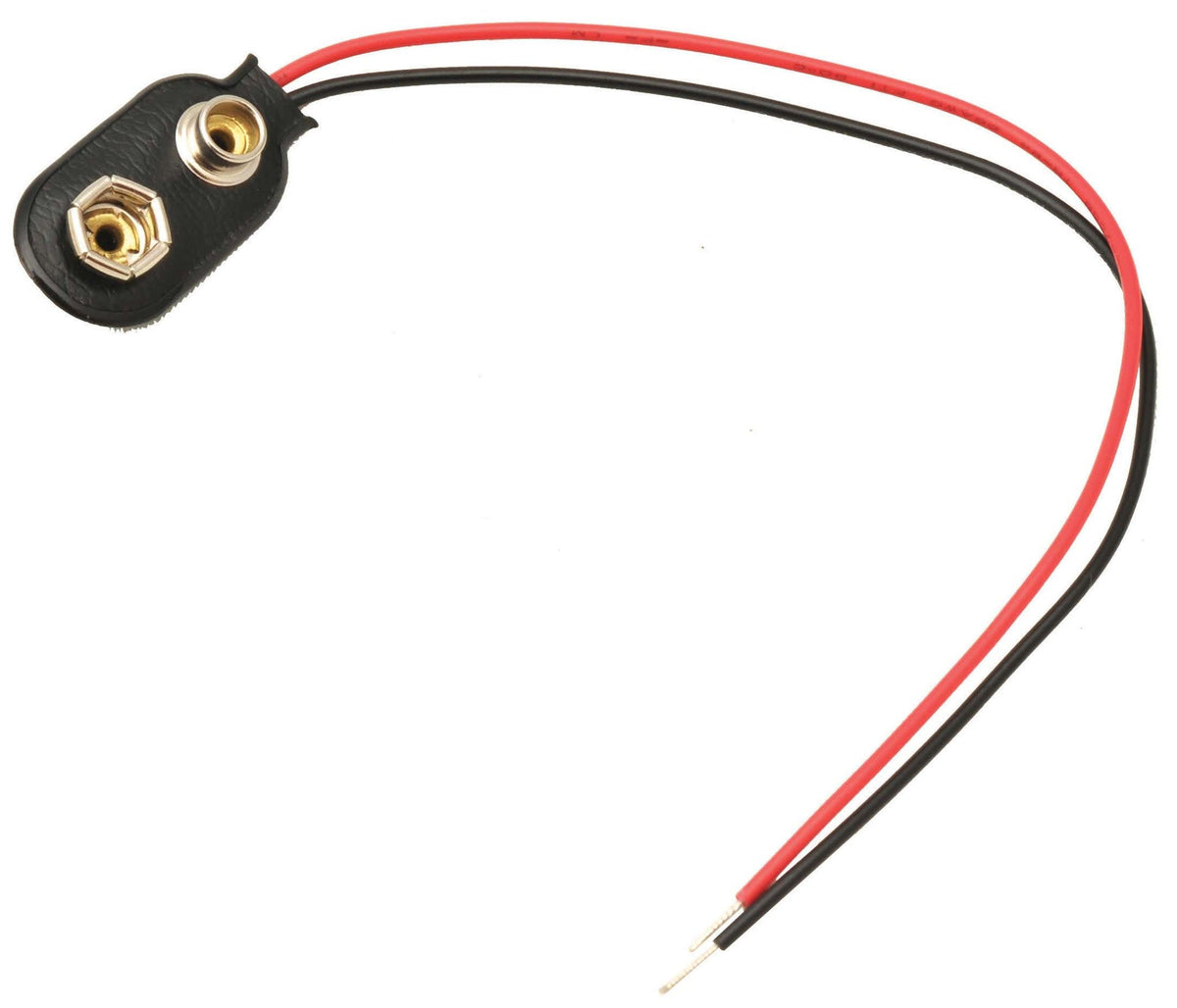 Battery Snap Connector, 9 Volt - I type - Insulated with Red and Black ...