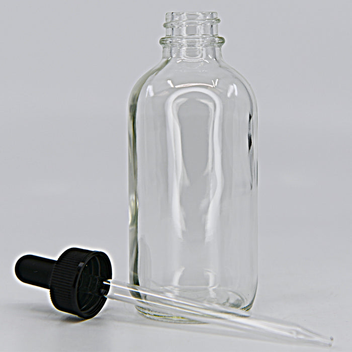 Dropping Bottle, 100ml (3.3oz) - Screw Cap with Glass Dropper - Soda Glass
