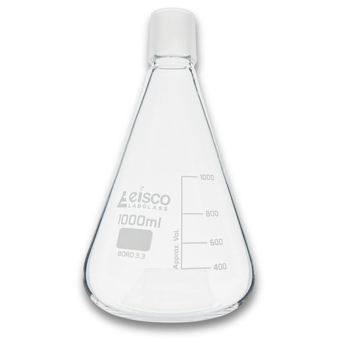 Eisco Labs - Spare Flask 1000mL for Filtration Assembly - High-Quality Borosilicate Glass - 1000mL Filtration Systems Compatible - Durable and Chemical Resistant Replacement Flask for Vacuum Filtration