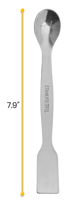 Scoop with Spatula, 7.9" - Stainless Steel, Polished