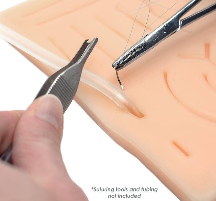 Practice Suture Pad - Premium, Life-Like Plastic Suture Pad with Common Cuts & Lacerations - Designed by Physicians - Eisco Labs