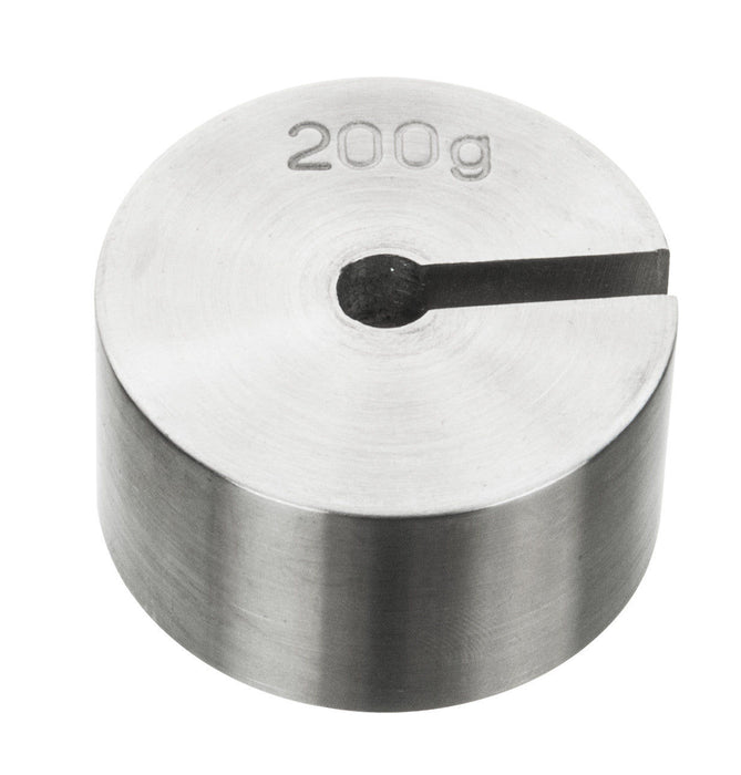 Eisco Labs - 200g Stainless Steel Slotted Mass – Durable Precision Weight with 1.5" Outer Diameter, Slotted for Lab, Physics & Educational Use, Single Pack