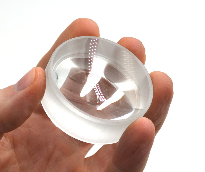 Round Double Concave Optical Glass Lens - 2" (50mm) Diameter - 100mm Focal Length - 16.5mm Thick Approx. - Eisco Labs