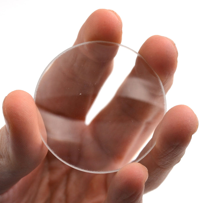 Round Double Convex Optical Glass Lens - 2" (50mm) Diameter - 250mm Focal Length - 3.5mm Thick Approx. - Eisco Labs