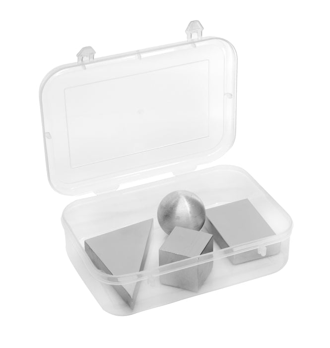 4pcs Multi-Shape Equal Mass Set - Sphere, Cube, Rectangle, Triangle - Aluminum