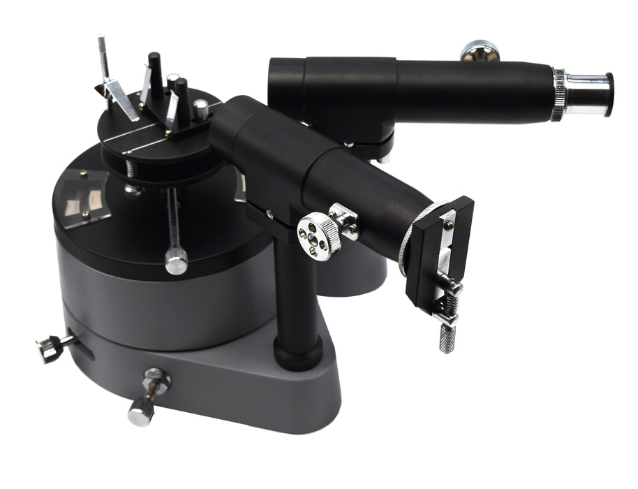 Advanced Spectrometer, Turntable - For Optical Studies and Light Physics - Includes Prism Holder, Grating Holder, Collimator, Telescope, and Wooden Storage Case - Eisco Labs