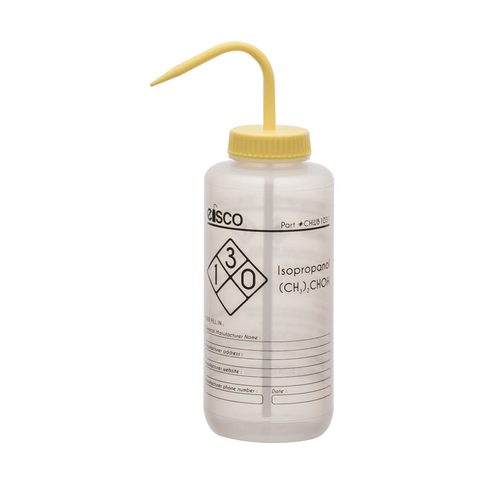 Performance Plastic Wash Bottle, Isopropanol, 1000 ml - Labeled (1 Color)