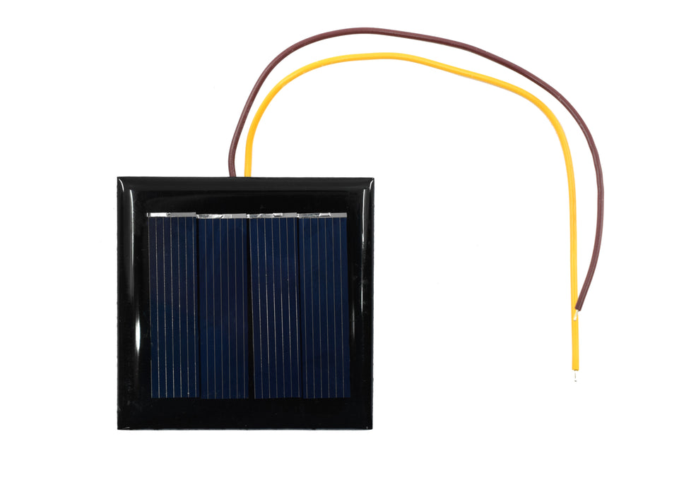 Solar Cell with Wires, 2 Inch - 2 Volt DC, 130mA - Polycrystalline - For Educational Purposes - Eisco Labs