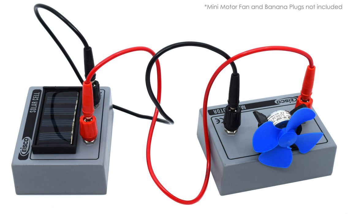 Solar Cell Unit with 4mm Terminals, Small - Great for Physics Projects and Experiments - Eisco labs